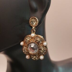 Crystal Pearl Earrings